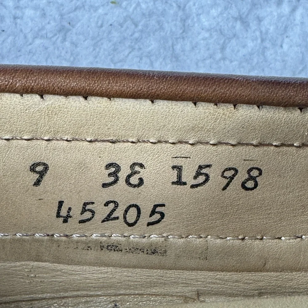 Allen Edmonds Bennington‎ Mens Size 9 EEE Brown Tassel Woven Leather Loafers